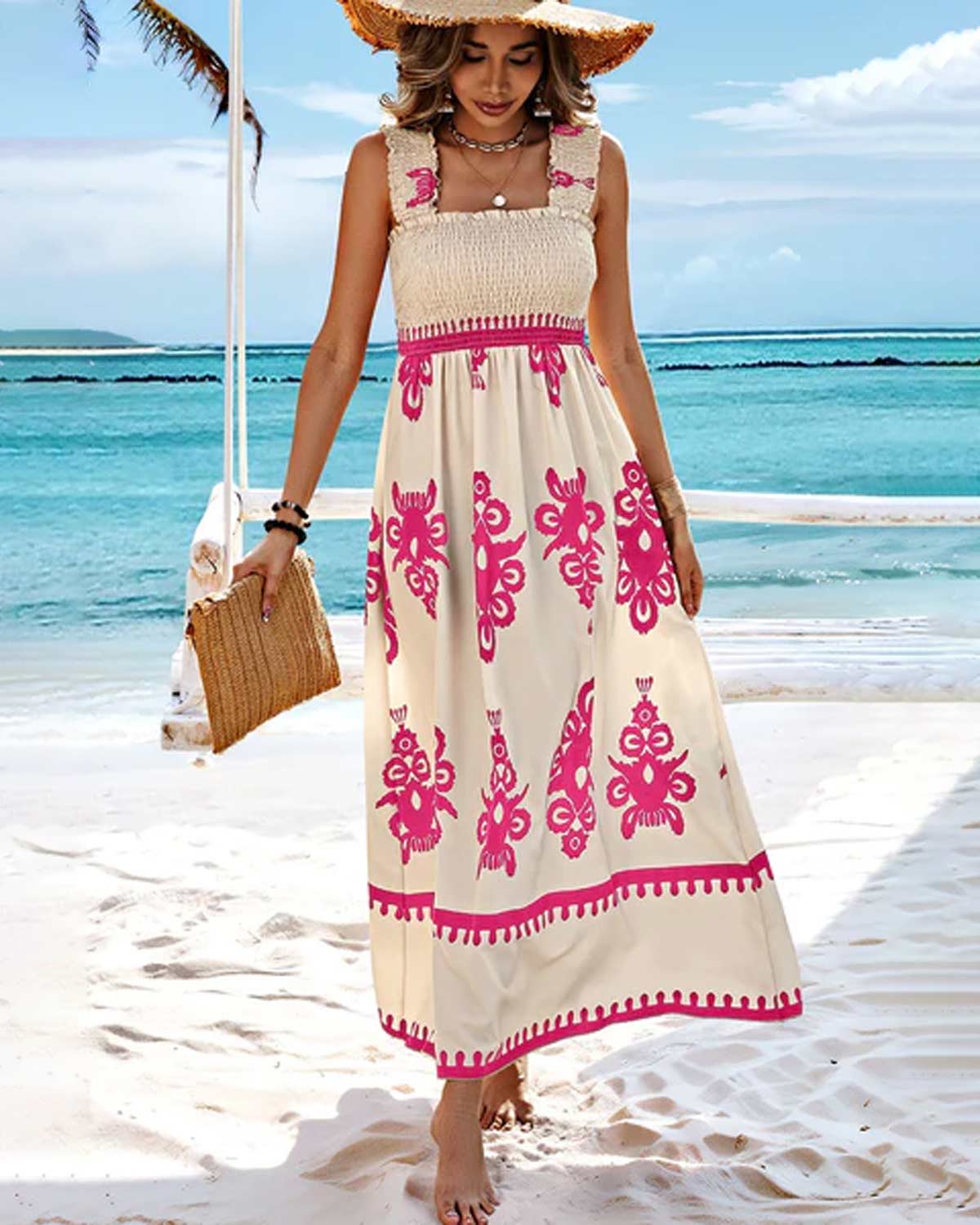 SLIM® Boho Floral Maxi Dress