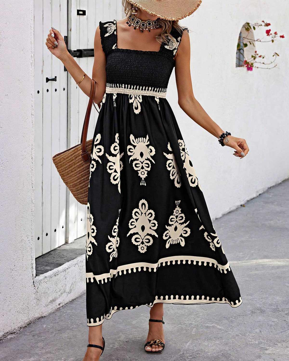 SLIM® Boho Floral Maxi Dress