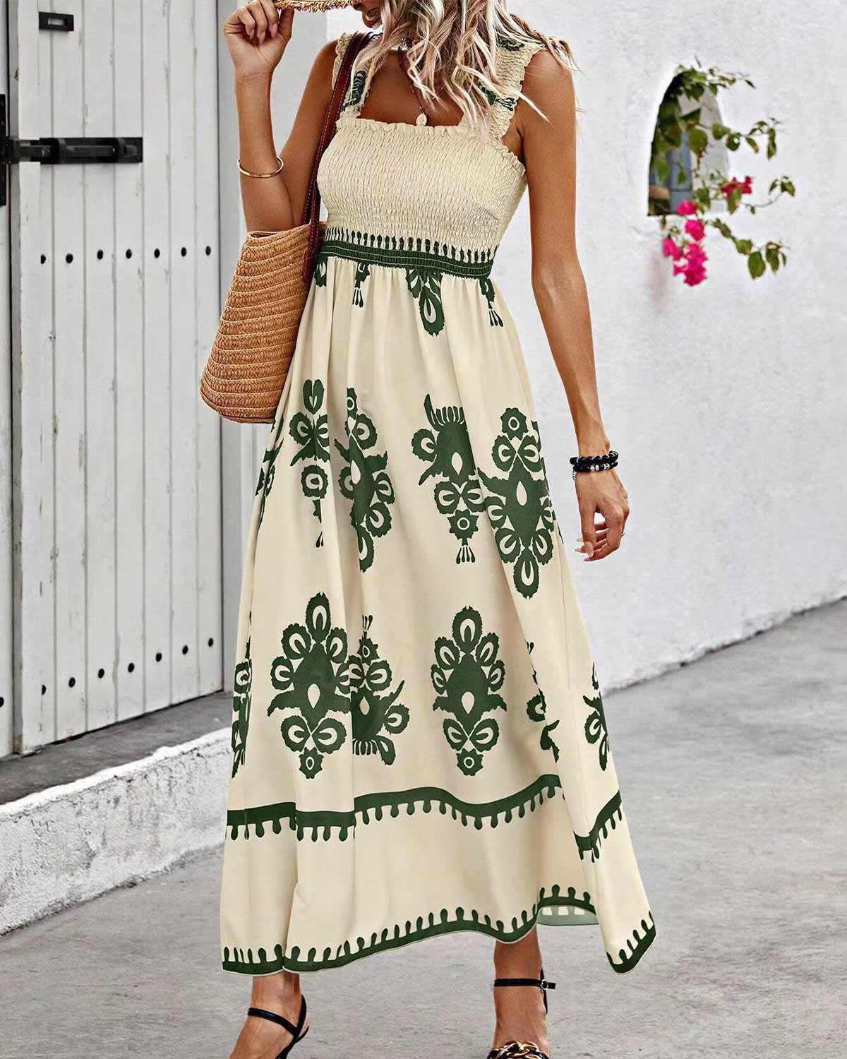 SLIM® Boho Floral Maxi Dress
