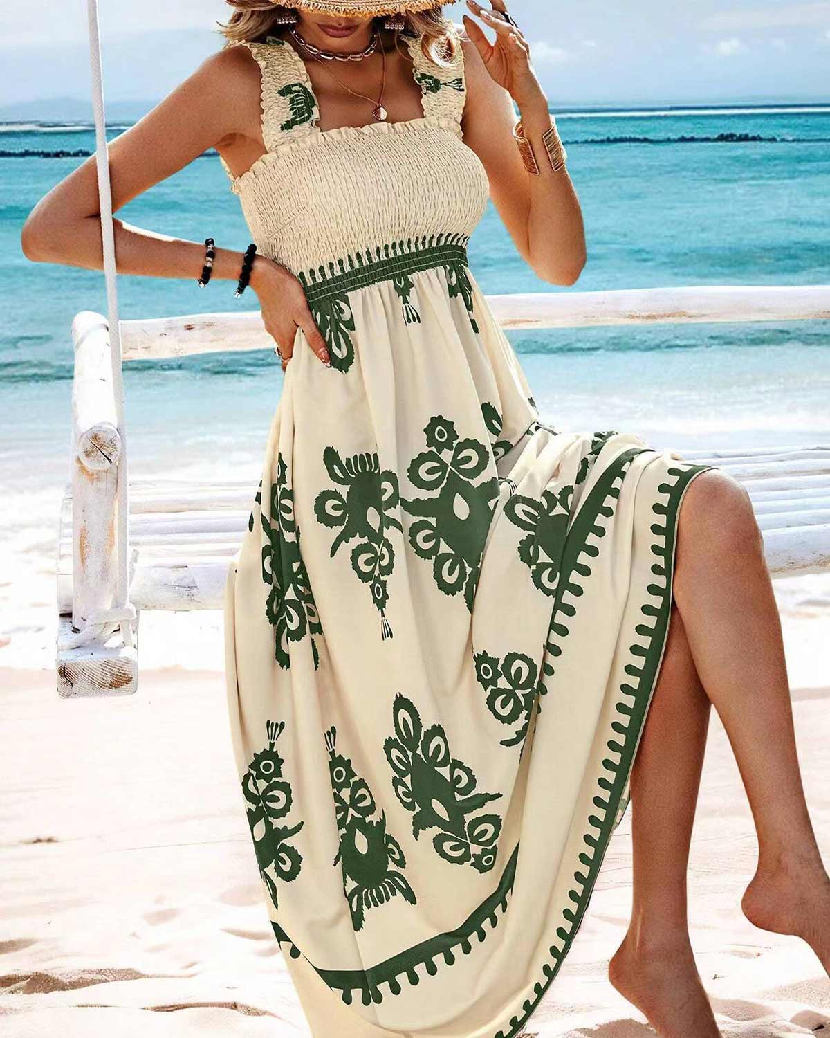 SLIM® Boho Floral Maxi Dress