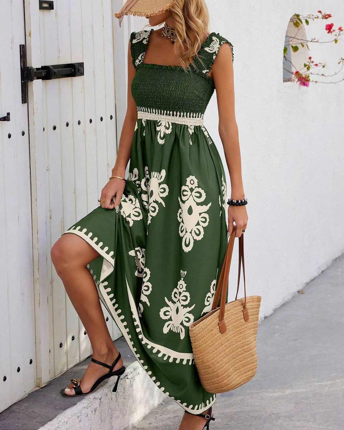 SLIM® Boho Floral Maxi Dress