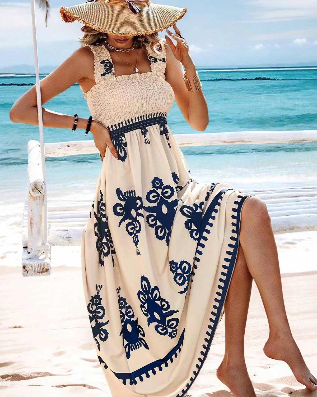 SLIM® Boho Floral Maxi Dress
