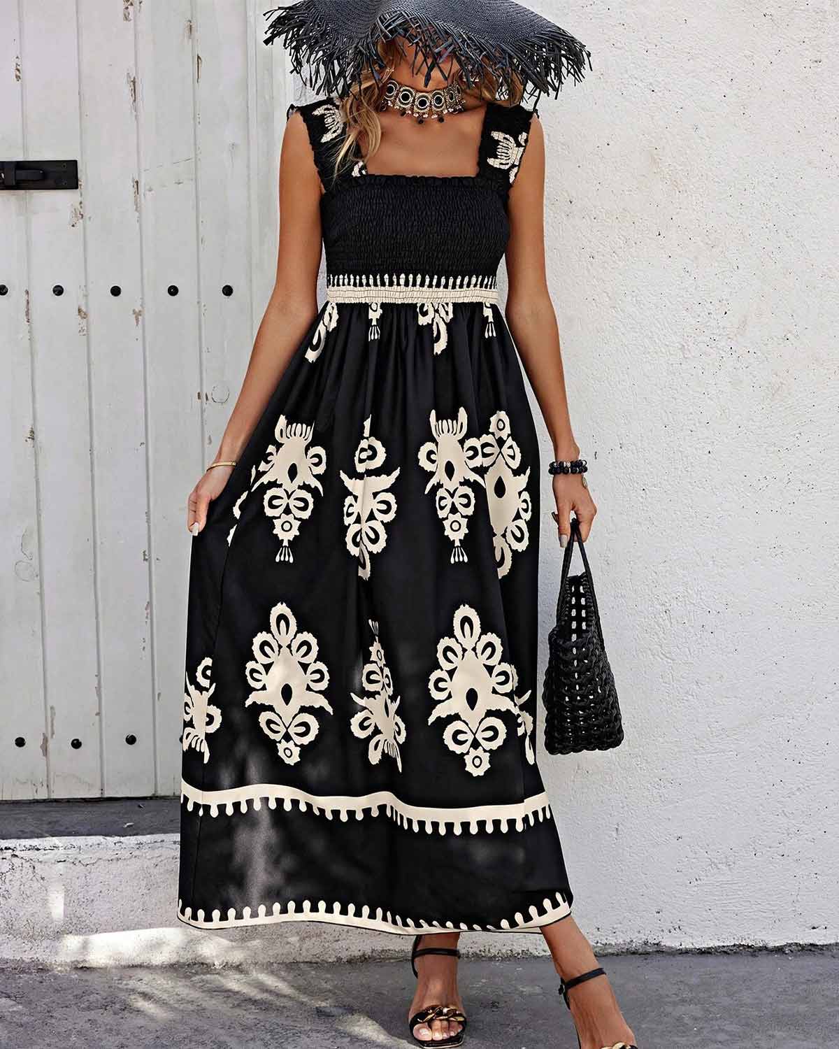 SLIM® Boho Floral Maxi Dress