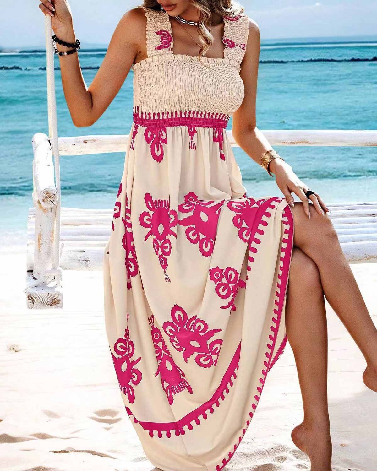 SLIM® Boho Floral Maxi Dress