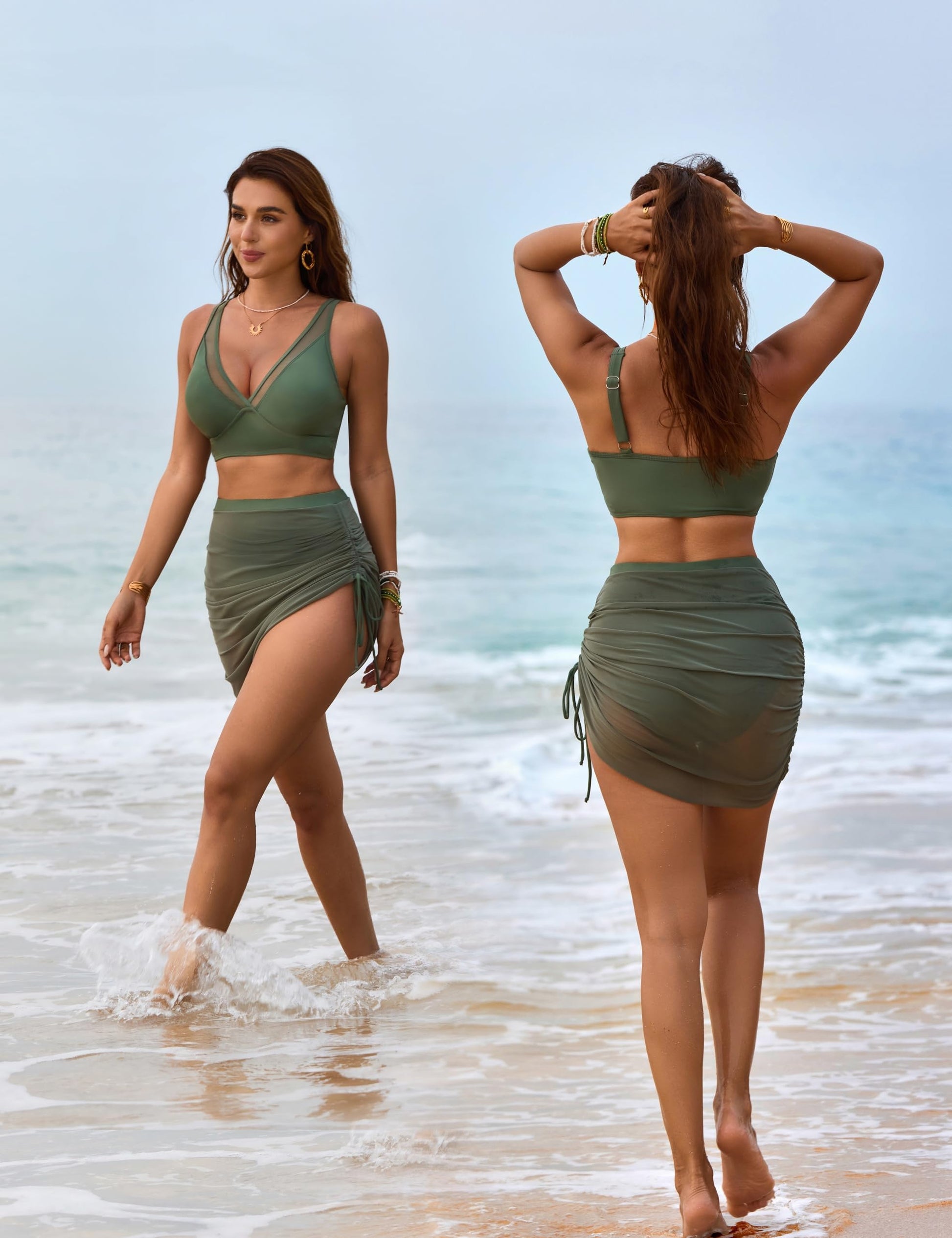 SLIM® Tummy-Control Mesh High Waisted Bikini